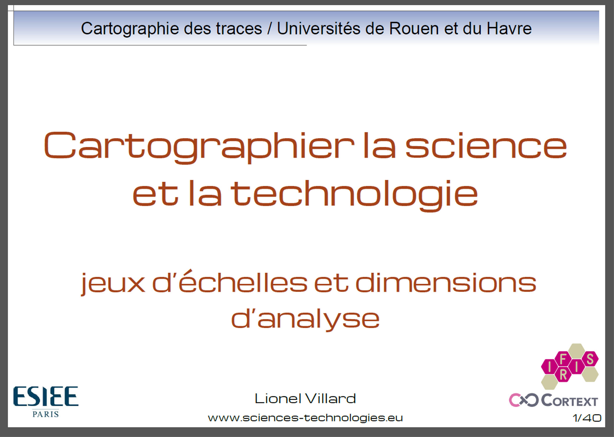 Cartographier la science et la technologie